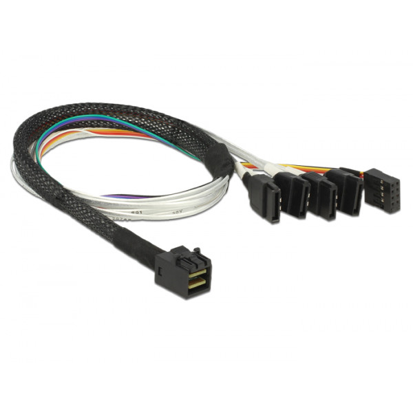 DeLOCK 0.5m, SFF-8643/4 x SATA 7p 0.5m