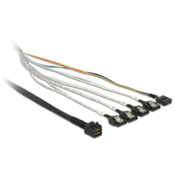 DeLOCK 0.5m, SFF-8643/4 x SATA 7p 0.5m