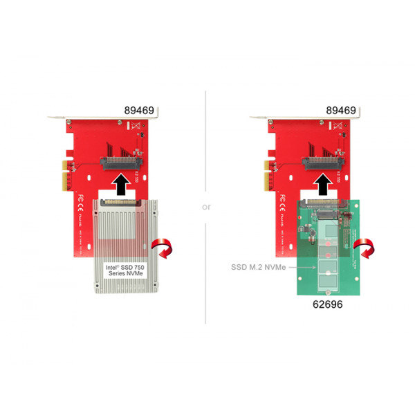 DeLOCK 89469 nätverkskort/adapters Intern SAS