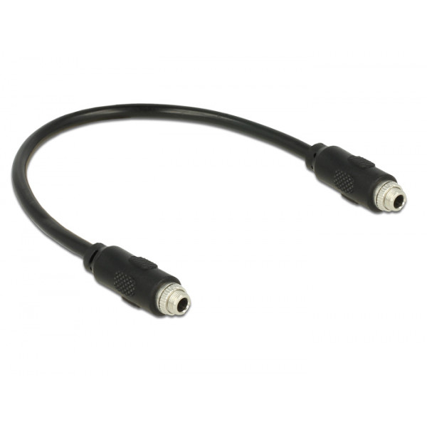 DeLOCK 0.25m, 2x3.5mm ljudkabel 0,25 m 3,5mm Svart