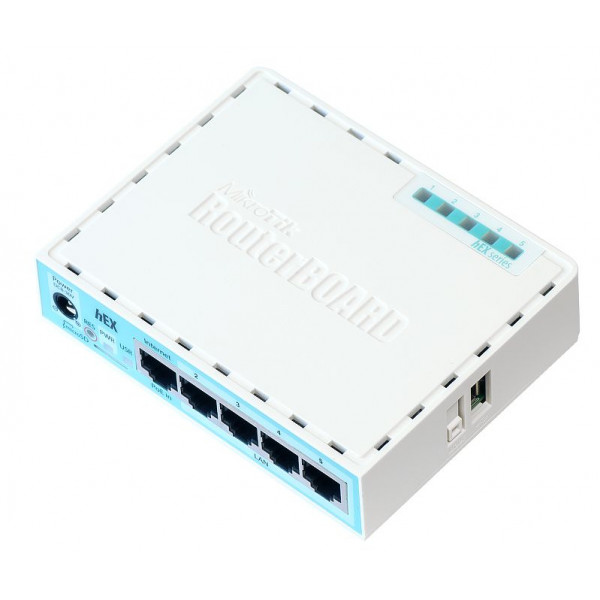 Mikrotik RB750GR3 kabelansluten router Nätverksansluten (Ethernet) Turkos, Vit