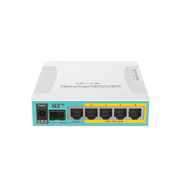 Mikrotik hEX PoE kabelansluten router Nätverksansluten (Ethernet) Vit