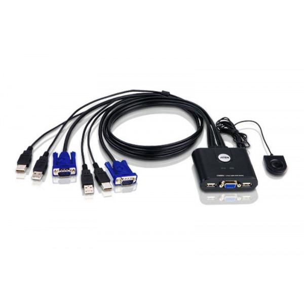 Aten CS22U KVM-switchar Svart