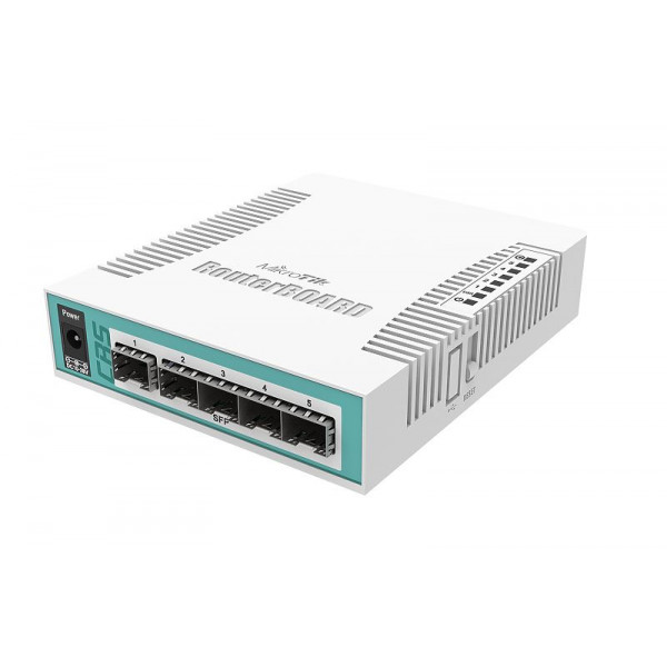 Mikrotik CRS106-1C-5S nätverksswitchar Gigabit Ethernet (10/100/1000) Vit Strömförsörjning via Ethernet (PoE) stöd