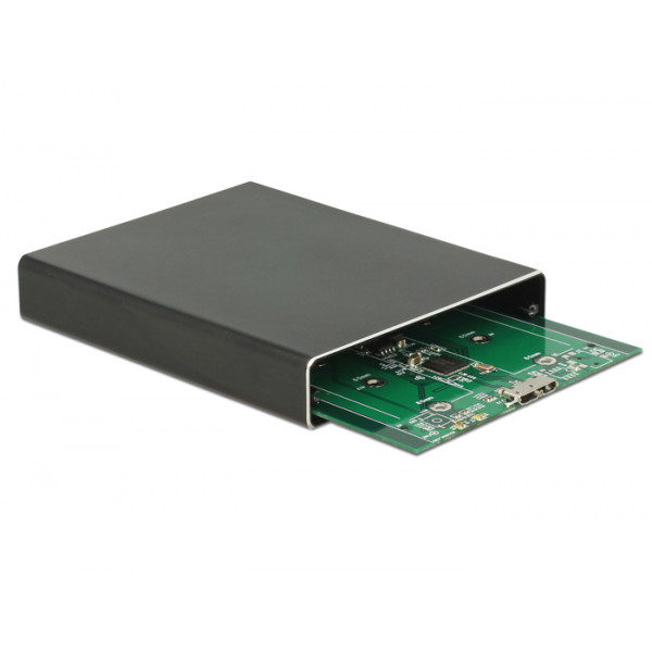 DeLOCK 42588 SSD enclosure Svart Hölje för lagringsenheter
