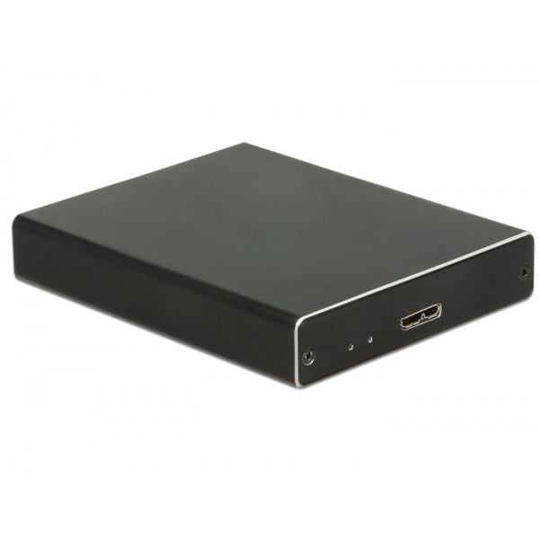 DeLOCK 42588 SSD enclosure Svart Hölje för lagringsenheter
