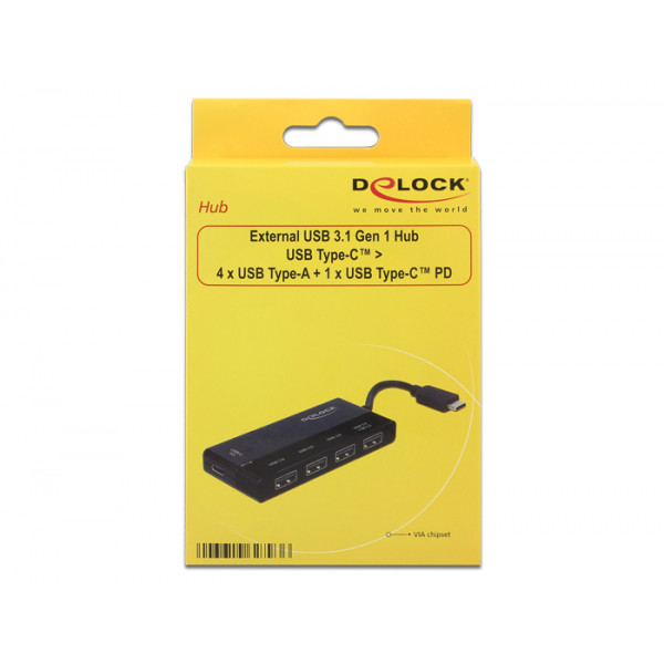 DeLOCK 62793 USB 3.0 (3.1 Gen 1) Type-C 5000Mbit/s gränssnittshubbar
