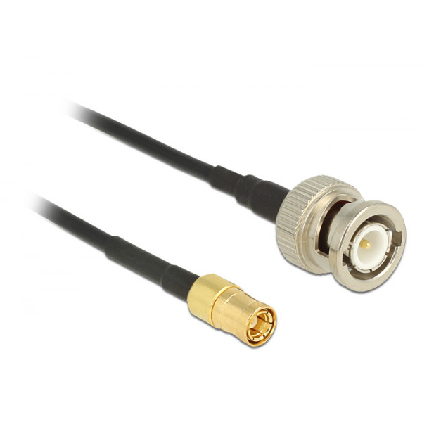 DeLOCK 3m, BNC/SMB koaxialkablar Svart