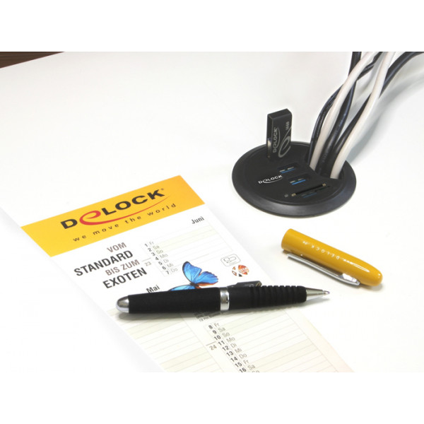 DeLOCK 62869 gränssnittshubbar USB 3.0 (3.1 Gen 1) Type-A 5000 Mbit/s Svart