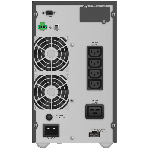 PowerWalker VFI 3000 TGB Dubbelkonvertering (Online) 3000VA 5AC-utgångar strömskydd (UPS)