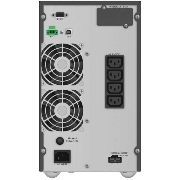 PowerWalker VFI 2000 TGB Dubbelkonvertering (Online) 2000VA 4AC-utgångar strömskydd (UPS)