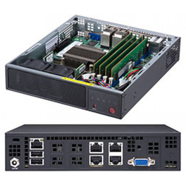 Supermicro SuperServer E200-9A Intel® SoC BGA 1310 1U Svart