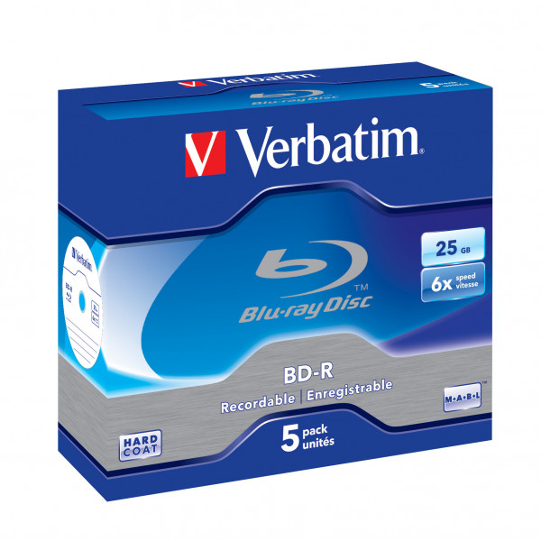 Verbatim 43715 tomma Blu-Ray-diskar BD-R 25 GB 5 styck