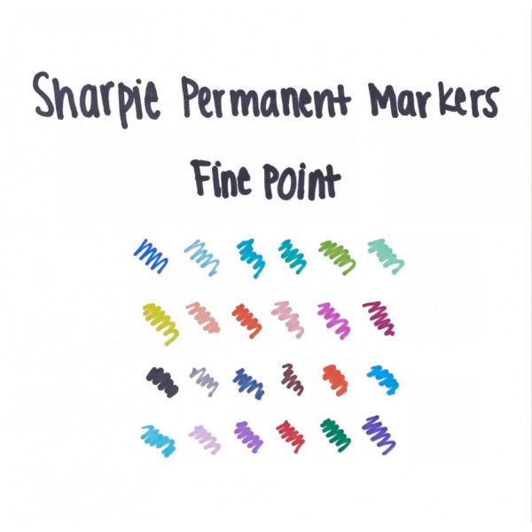 Sharpie Fine Point markeringspennor Svart Fin spets