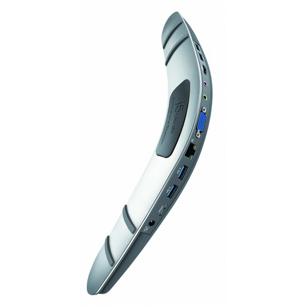 j5 create JUD481 dockningsstationer för bärbara datorer USB 3.0 (3.1 Gen 1) Type-B Grå, Silver