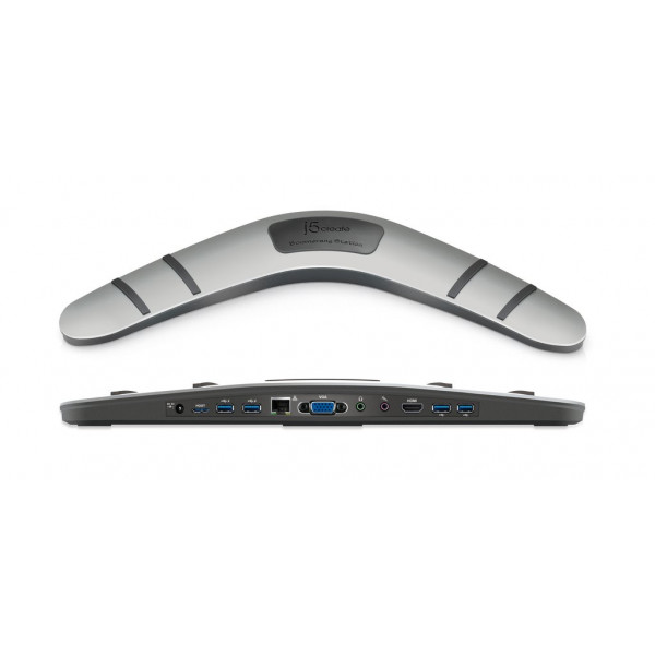 j5 create JUD481 dockningsstationer för bärbara datorer USB 3.0 (3.1 Gen 1) Type-B Grå, Silver