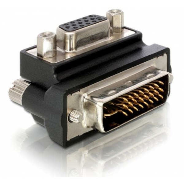 DeLOCK VGA Adapter DVI-I 15-pin FM VGA Svart