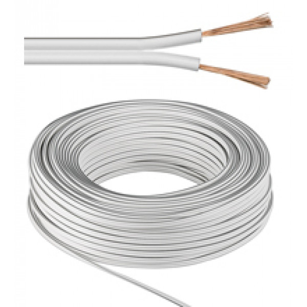 Högtalarkabel 2x0,75mm Ledare av ren koppar 50m