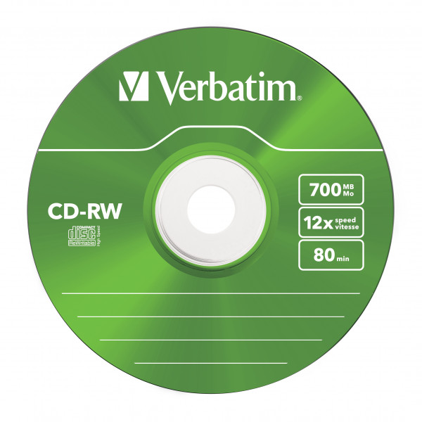 Verbatim CD-RW Colour 12x 700 MB 5 styck