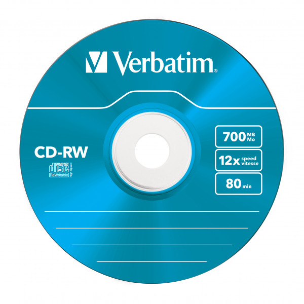 Verbatim CD-RW Colour 12x 700 MB 5 styck