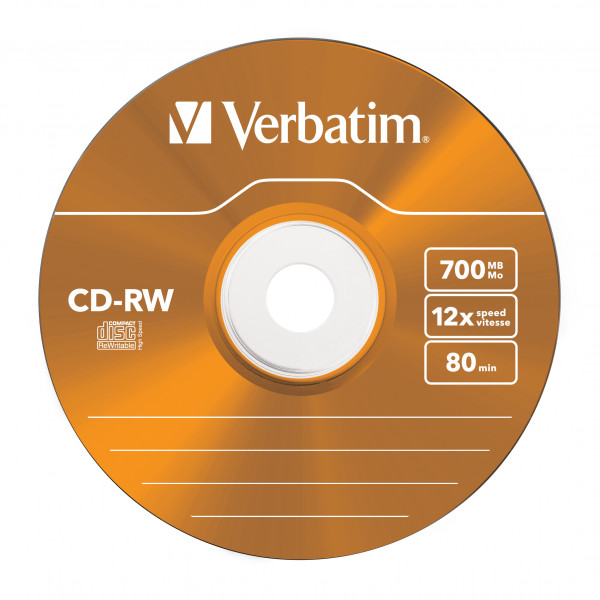 Verbatim CD-RW Colour 12x 700 MB 5 styck