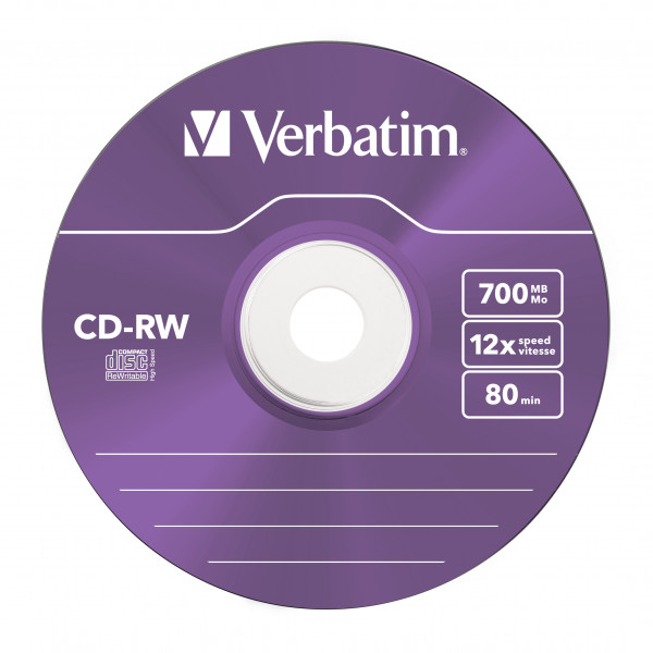 Verbatim CD-RW Colour 12x 700 MB 5 styck