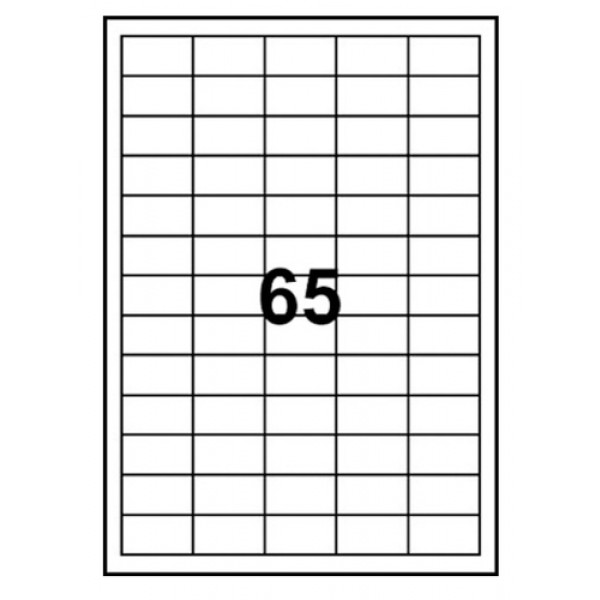 Etiketter 38.1x21.2mm 100ark/fp (6500st) 5010097
