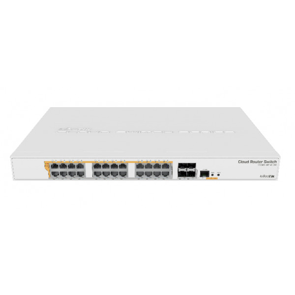 Mikrotik CRS328-24P-4S+RM nätverksswitchar hanterad L2/L3 Gigabit Ethernet (10/100/1000) Vit 1U Strömförsörjning via Ethernet (PoE) stöd