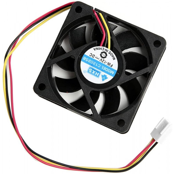 Fläkt 60mm - Kylfläkt 3-pin kontakt 15mm tjock Tys