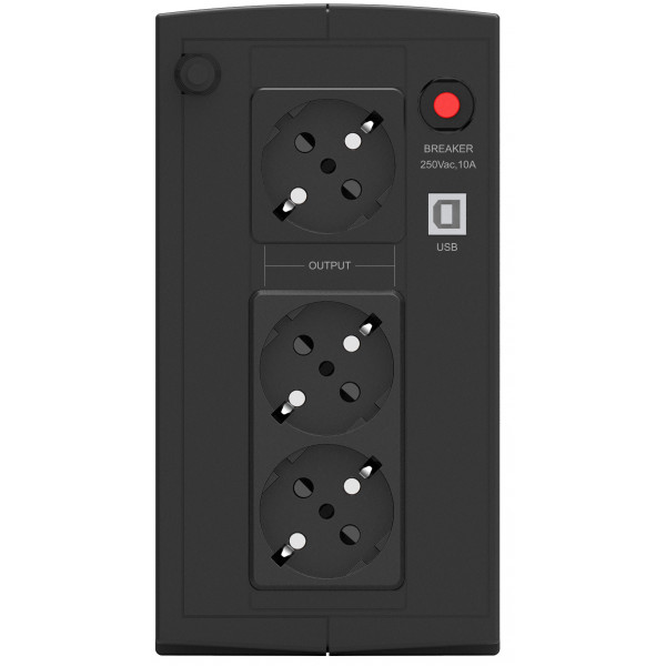 PowerWalker Basic VI 1000 SB strömskydd (UPS) Linjeinteraktiv 1000 VA 600 W 3 AC-utgångar