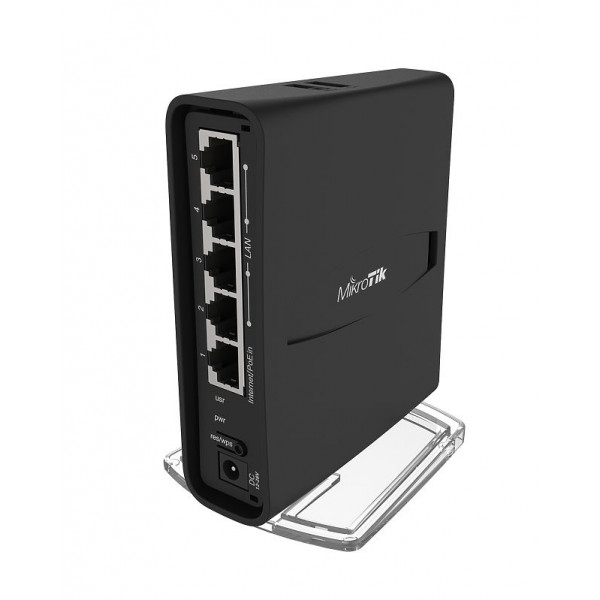 Mikrotik hAP ac² access-punkter för trådlösa nätverk Strömförsörjning via Ethernet (PoE) stöd Svart