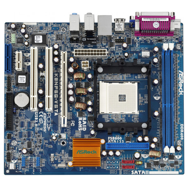Asrock K8NF6G-VSTA moderkort Socket 754 NVIDIA nForce 405 Micro ATX
