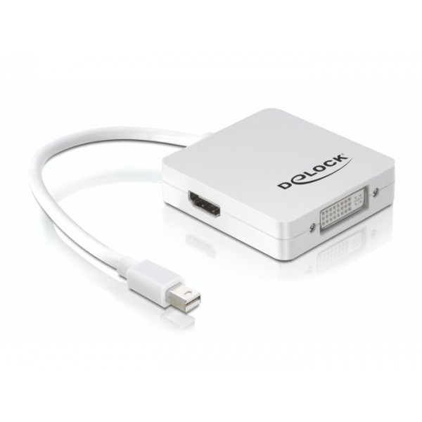 DeLOCK 61768 kabeladaptrar mini Displayport HDMI/DVI/Displayport Vit
