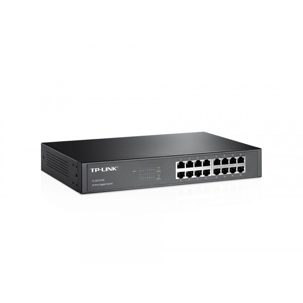 Nätverksswitch TP-Link 16-port Gigabit Desktop-Rackmount Switch- 16 10-100-1000M RJ45 ports- 13-inch steel case