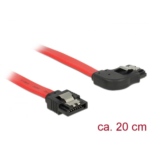 DeLOCK 83967 0.2m SATA 7-pin SATA 7-pin Svart, Röd SATA-kablar