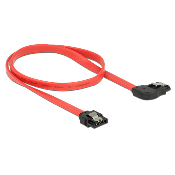 DeLOCK 83969 0.5m SATA 7-pin SATA 7-pin Svart, Röd SATA-kablar