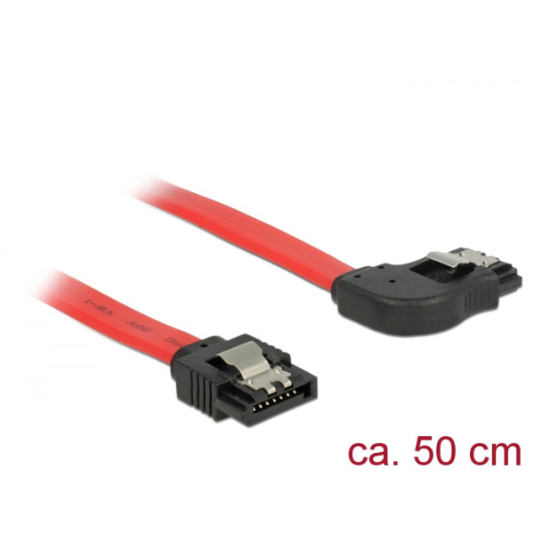 DeLOCK 83969 0.5m SATA 7-pin SATA 7-pin Svart, Röd SATA-kablar
