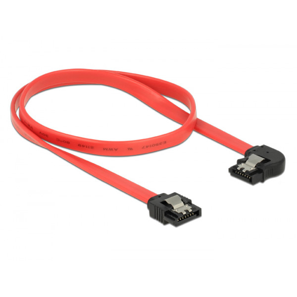 DeLOCK 83964 0.5m SATA 7-pin SATA 7-pin Svart, Röd SATA-kablar
