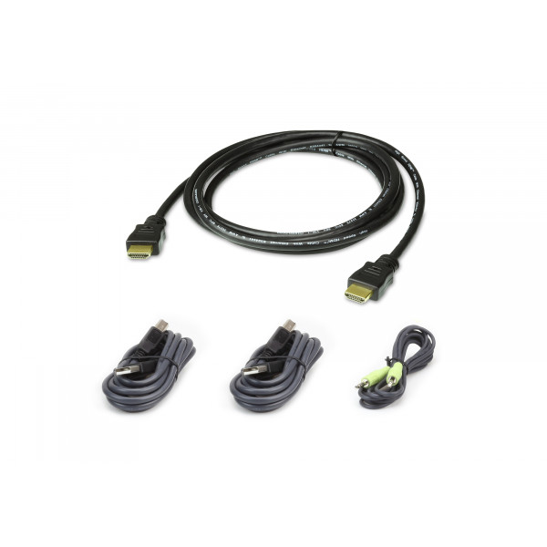 Aten 2L-7D02UHX4 KVM-kablar Svart 1,8 m