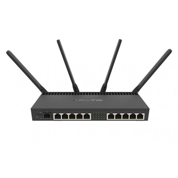 Mikrotik RB4011iGS+5HacQ2HnD-IN trådlös router Dual-band (2,4 GHz / 5 GHz) Gigabit Ethernet Svart