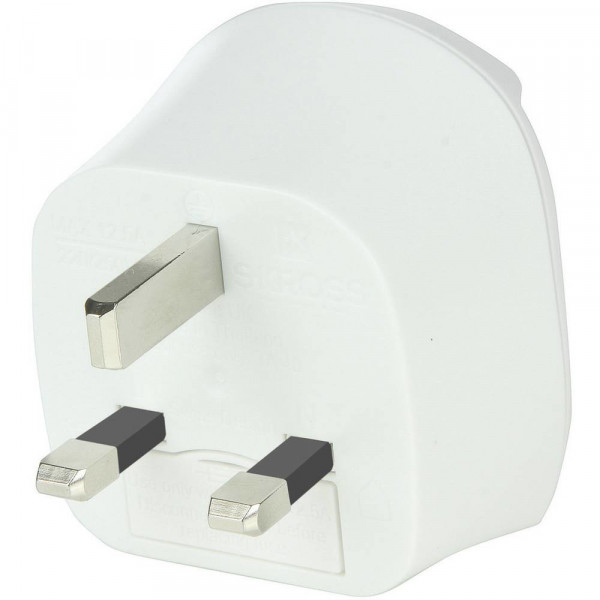 Skross 1.500230-E reseadaptrar Typ D (UK) Typ C (Europlug) Vit