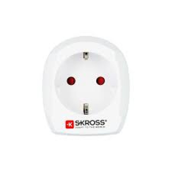 Skross 1.500230-E reseadaptrar Typ D (UK) Typ C (Europlug) Vit