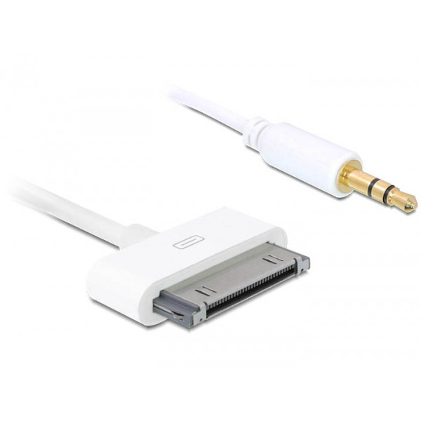 DeLOCK iPhone/iPod/iPad > Audio 3.5mm ljudkabel 1 m 3,5mm Vit