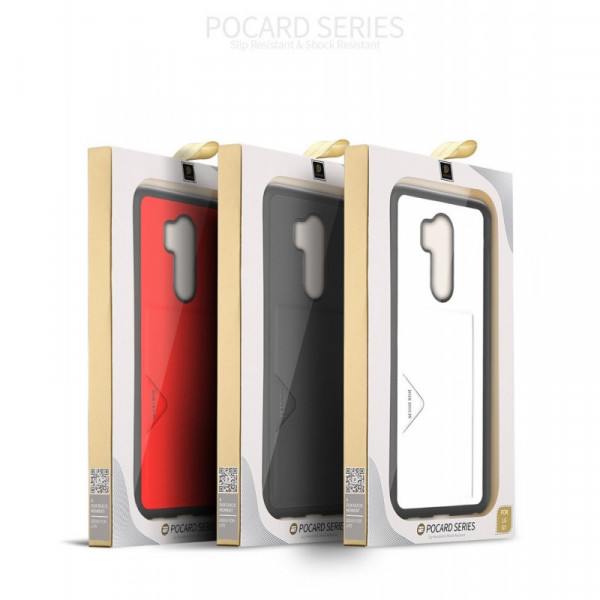 Skal - iPhone XS MAX - Röd Kortplats Dux Ducis 6934913084281