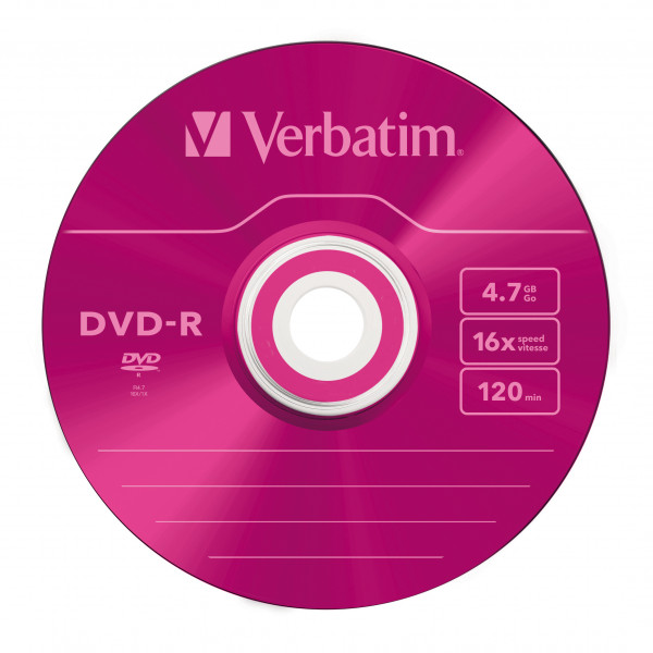 Verbatim DVD-R Colour 4,7 GB 5 styck
