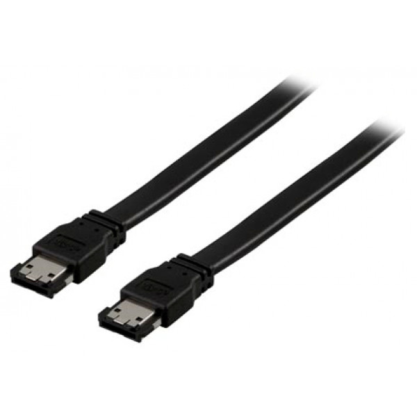 Deltaco ESATA-105 SATA-kablar 1,5 m Svart