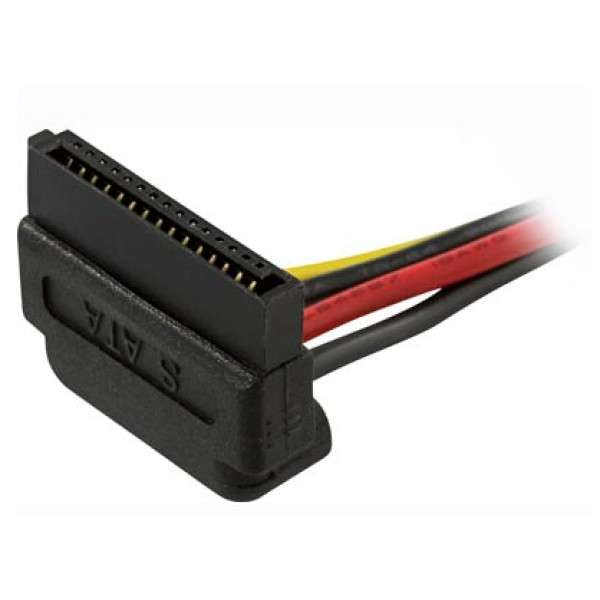 Kabel SATA-ström 4pin Molex - SATA (ha-ho) vinklad
