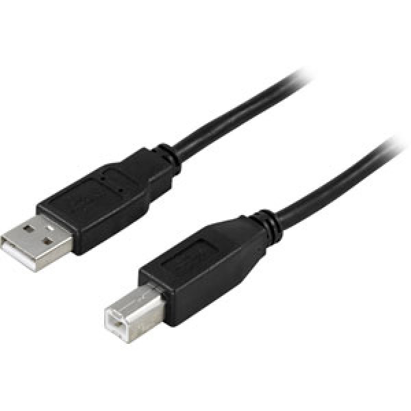Kbl USB 2-0 A-B 2-0m Typ A ha - Typ B ha- svart