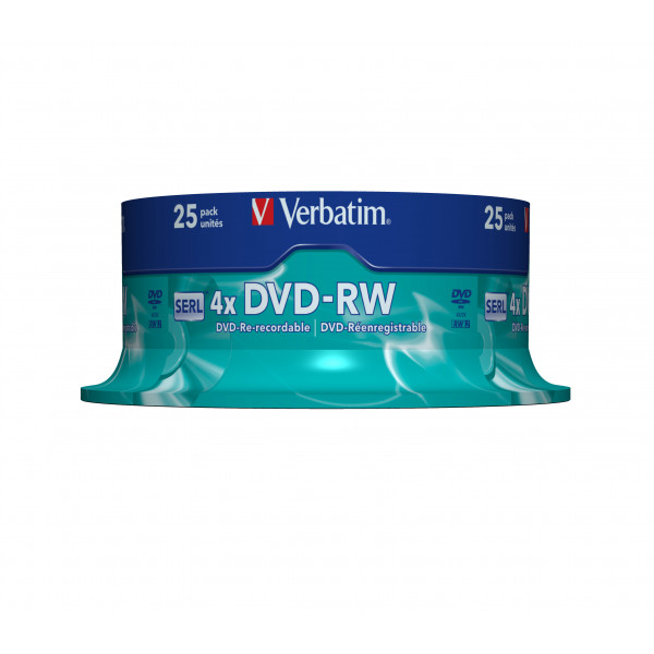 Verbatim DVD-RW Matt Silver 4,7 GB 25 styck