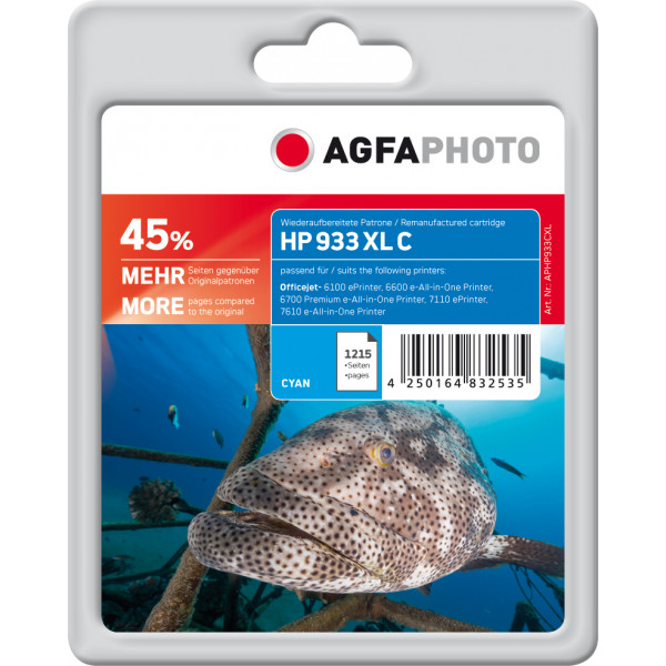 HP 933XL Cyan 1215 sidor APHP933CXL